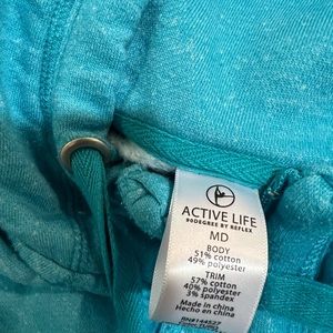 Blue women’s hooded track jacket